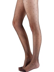 Pretty Polly 2 Pack Black Fishnet Tights & Sparkle Spot Tights - Image 3 of 8