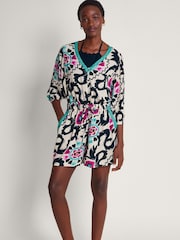 Monsoon Black Print Avelle Playsuit - Image 1 of 5