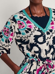 Monsoon Black Print Avelle Playsuit - Image 4 of 5