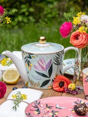 Sara Miller Blue Orchard Teapot - Image 1 of 5
