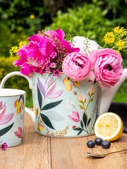 Sara Miller Blue Orchard Teapot - Image 2 of 5