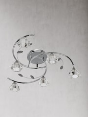Searchlight Metal Paradise 6 Light Semi Flush Fitting Ceiling Light - Image 2 of 3