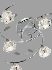 Searchlight Metal Paradise 6 Light Semi Flush Fitting Ceiling Light - Image 3 of 3