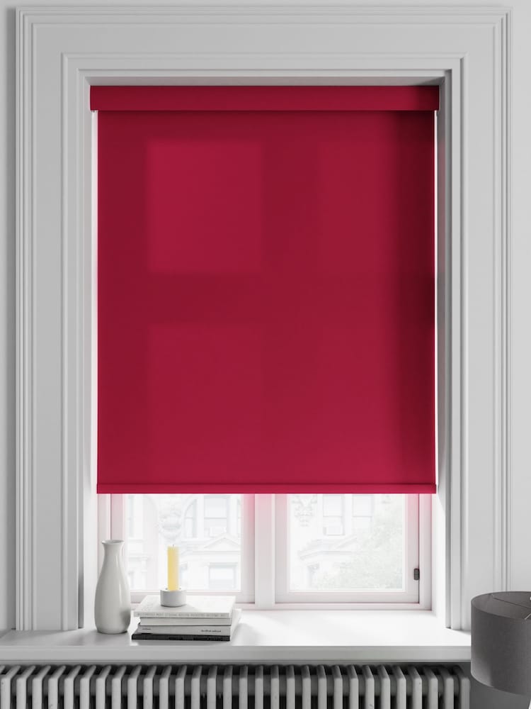 Ruby Red Asher Made To Measure Light Filtering Roller Blind - Image 1 of 5