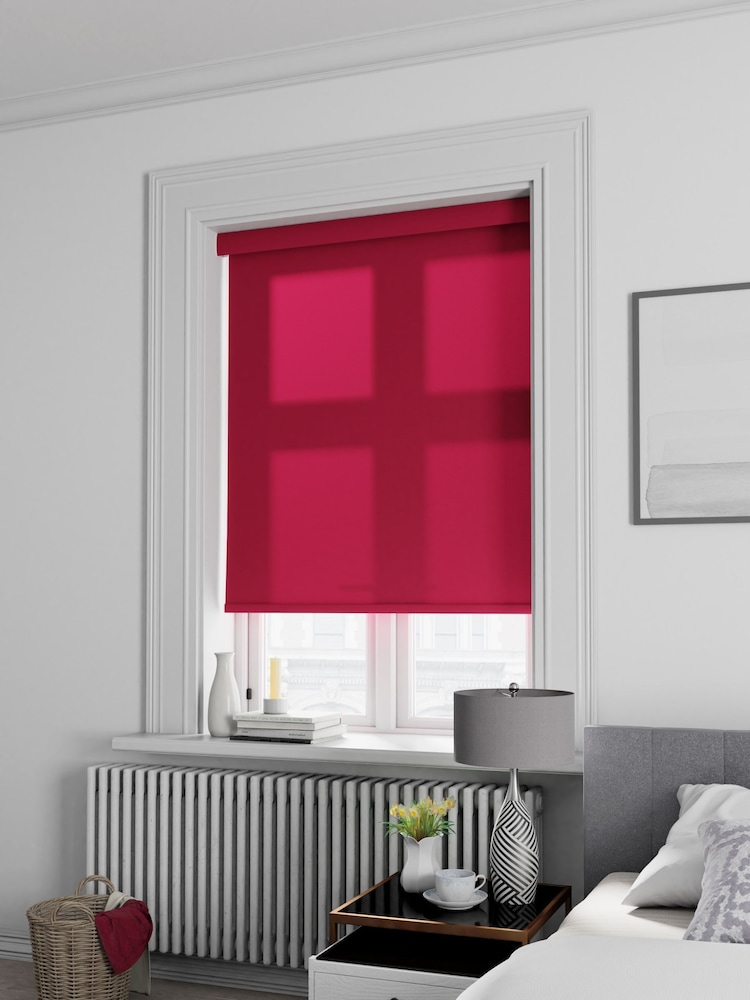 Ruby Red Asher Made To Measure Light Filtering Roller Blind - Image 2 of 5