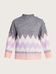 Monsoon Grey Ami Aztec Inspired Jumper - Image 5 of 5