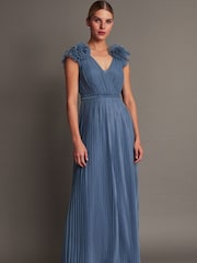 Rochie maxi Monsoon Wendy Plisat - Imaginea 1 din 5