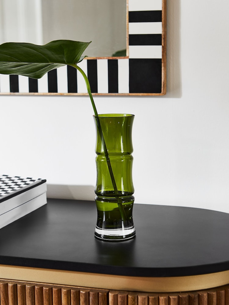 Rockett St George Green Small Bamboo Vase - Image 1 of 3