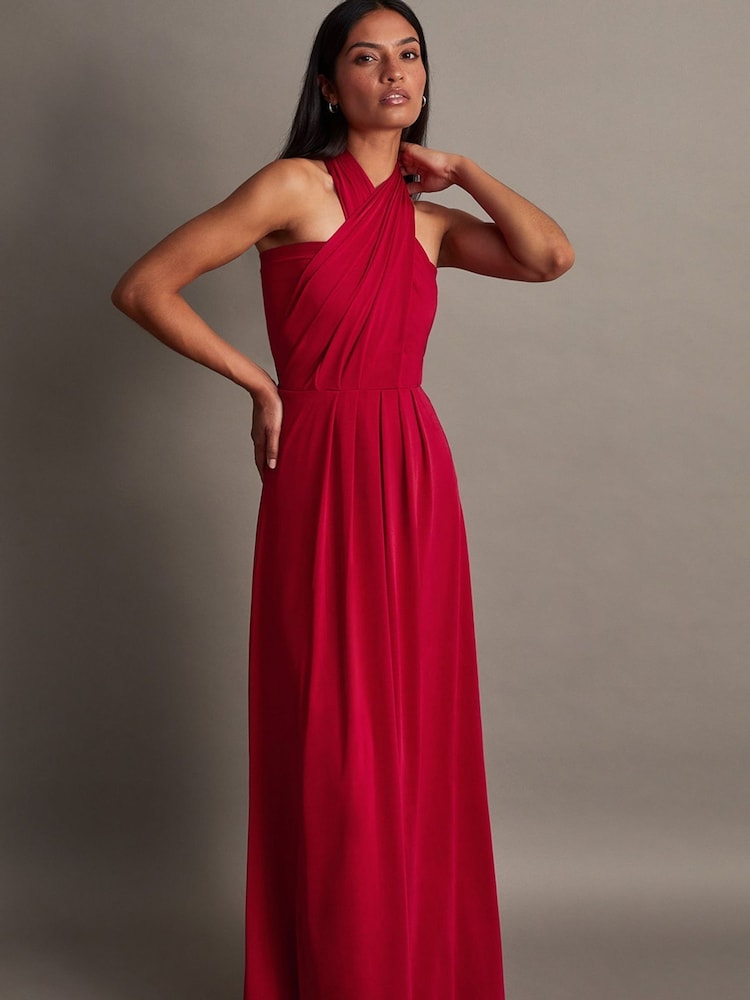 Monsoon Red Thea Multiway Bridesmaid Dress - Image 2 of 6