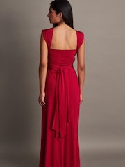 Monsoon Red Thea Multiway Bridesmaid Dress - Image 3 of 6