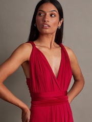 Monsoon Red Thea Multiway Bridesmaid Dress - Image 4 of 6