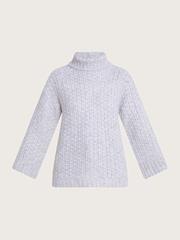 Monsoon Grey Ray Roll Neck Jumper - Image 5 of 5