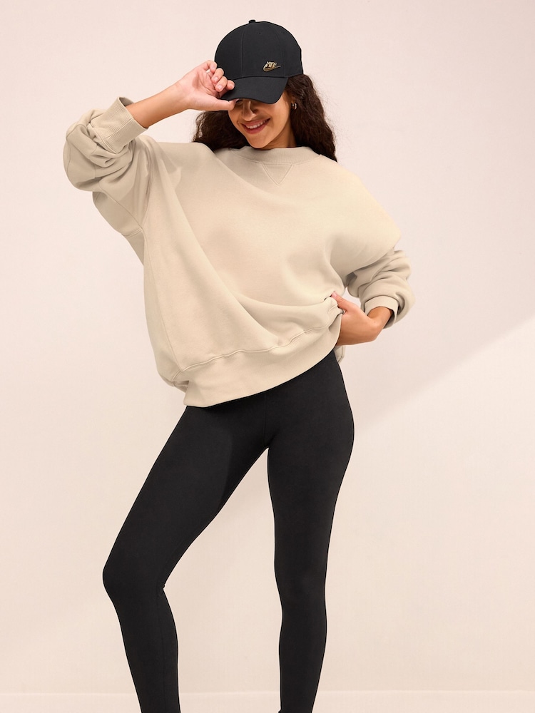 Neutral Oversized Heavyweight Brushed Longline Crew Neck Sweatshirt - Image 2 of 6 Neutral Oversized Heavyweight Brushed Longline Crew Neck Sweatshirt - Image 2 of 6
