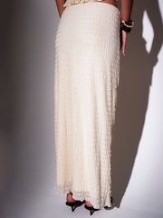 South Beach Cream Textured Maxi Skirt - Image 6 of 6
