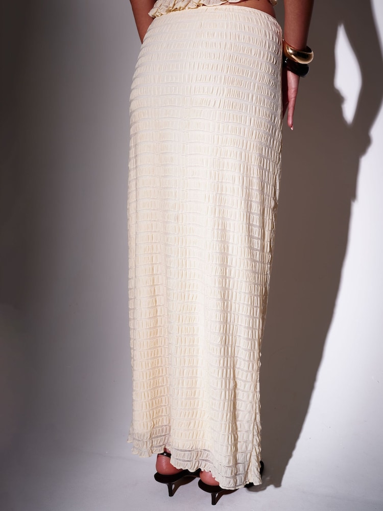 South Beach Cream Textured Maxi Skirt - Image 6 of 6 South Beach Cream Textured Maxi Skirt - Image 6 of 6