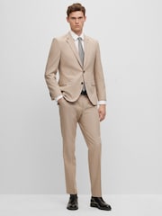 BOSS Natural Micro Patterned Stretch Regular Fit Jacket - Image 3 of 6