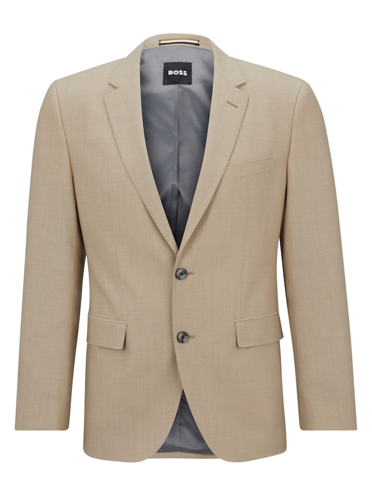 BOSS Natural Micro Patterned Stretch Regular Fit Jacket - Image 6 of 6