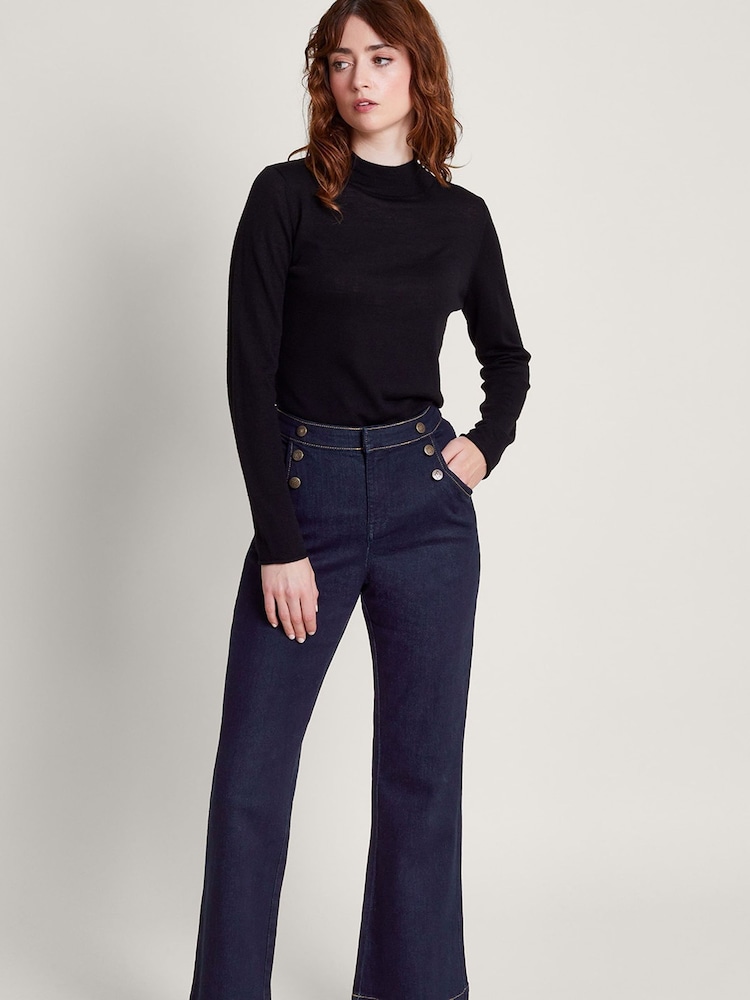 Monsoon Rosa Denim-Schlagjeans - Bild 2 von 6