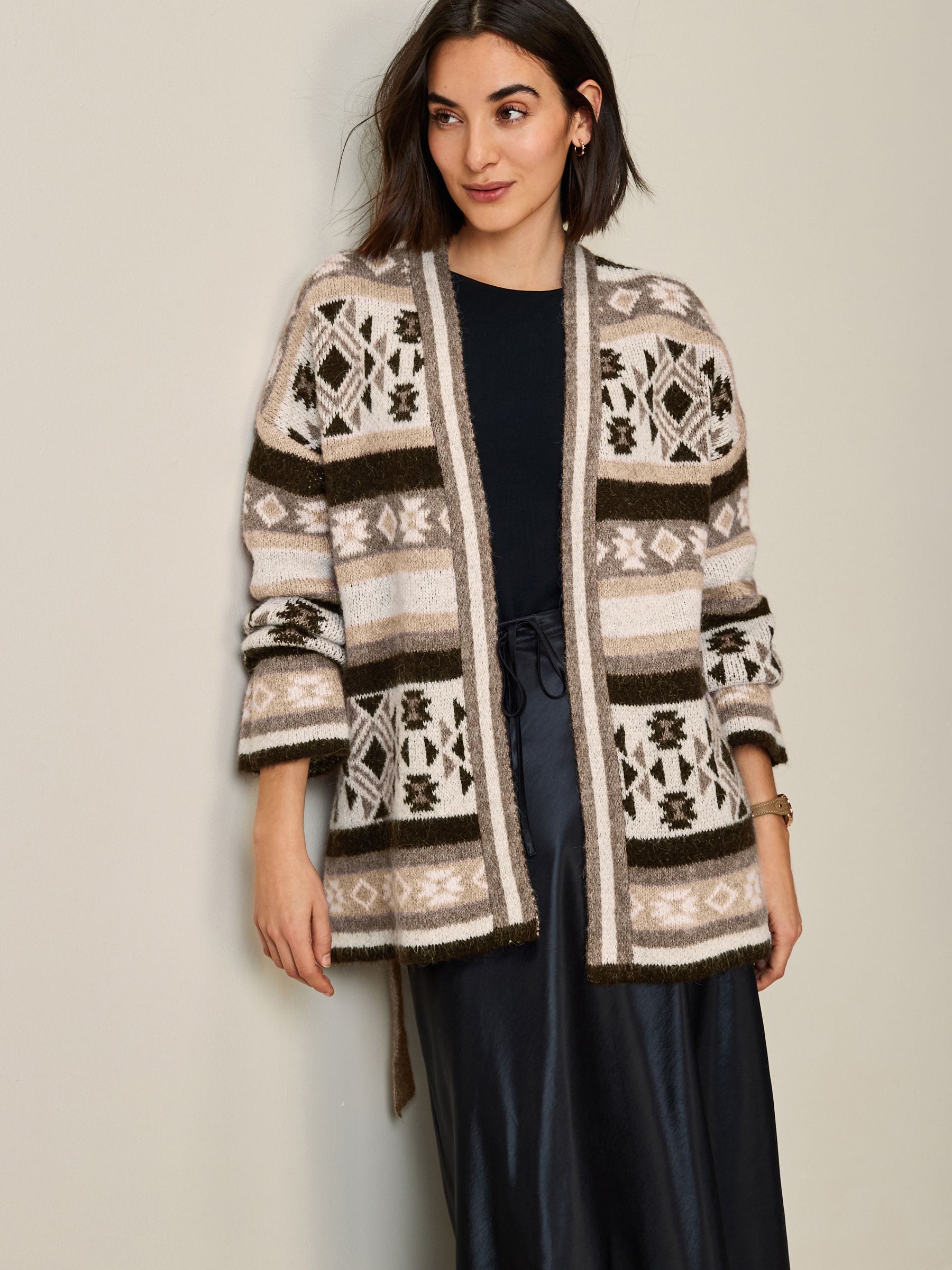 Navajo print cardigan on sale