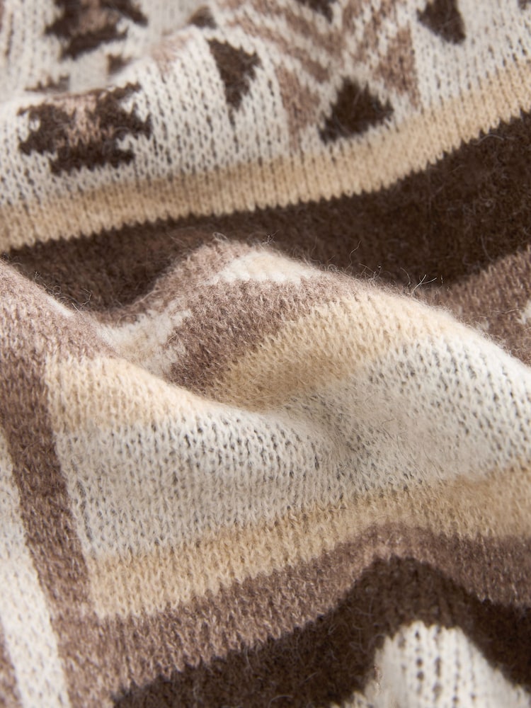 Brown/Neutral Pattern Cardigan - Image 6 of 6