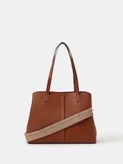 Accessorize Brown Webbing Strap Shoulder Bag - Image 1 of 3