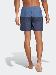 adidas Blue Colorblock CLX Short Length Swim Shorts - Image 2 of 6