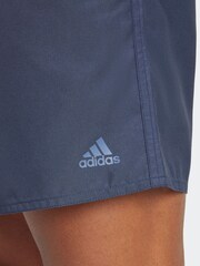 adidas Blue Colorblock CLX Short Length Swim Shorts - Image 5 of 6