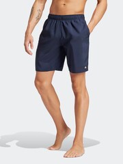Blå - Adidas Solid CLX klassiska simshorts - Bild 1 av 6