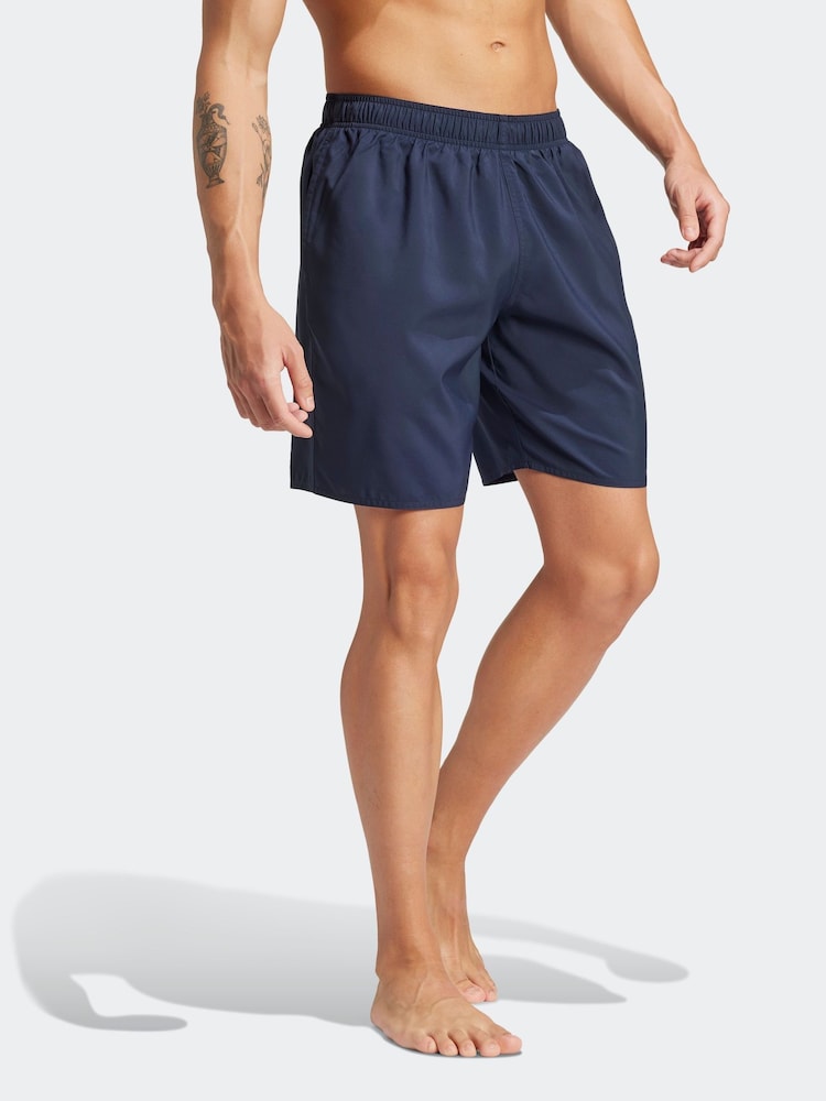 Blå - Adidas Solid CLX klassiska simshorts - Bild 2 av 6