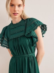 Boden Green Pretty Trim Jersey Mini Dress - Image 2 of 4