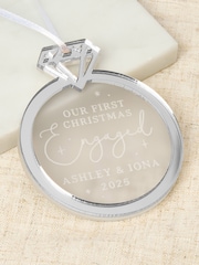 Personalised Engagement Ring Christmas Hanging Decoration by No Ordinary Gift - Image 3 of 3