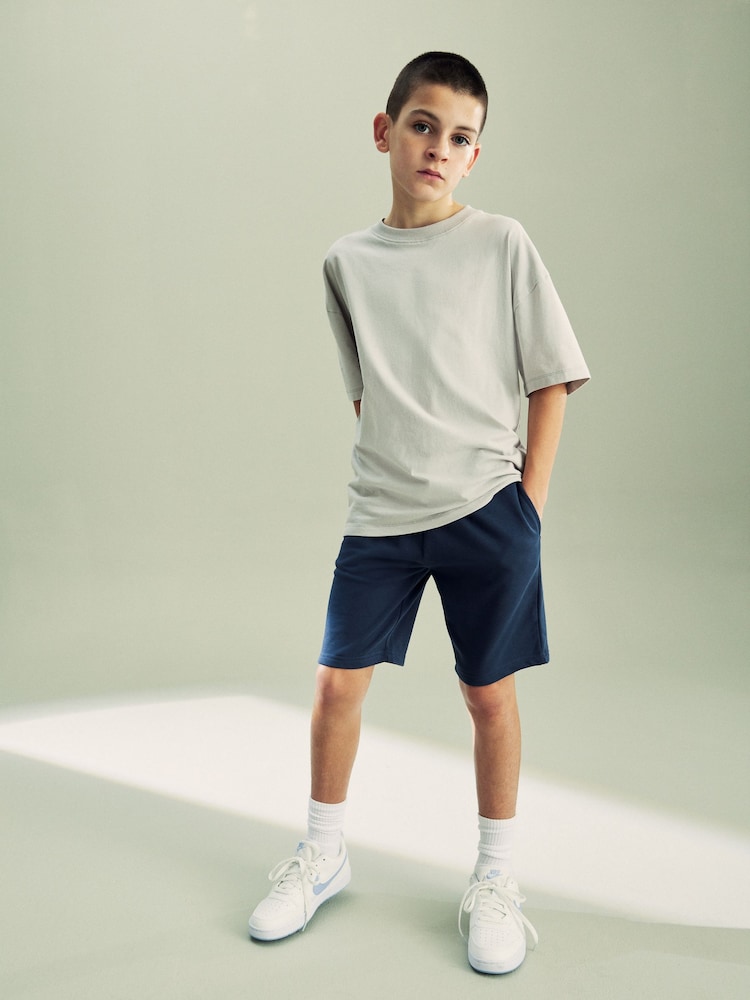 Blue 1 Pack Basic Jersey Shorts (3-16yrs) - Image 2 of 4
