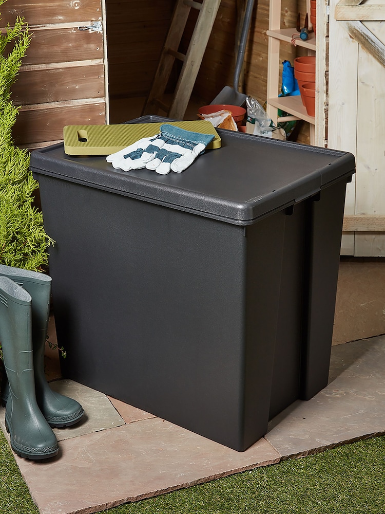 Wham Black 154L Plastic Storage Box and Lid - Image 1 of 5
