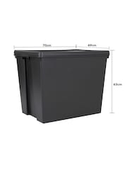 Wham Black 154L Plastic Storage Box and Lid - Image 5 of 5
