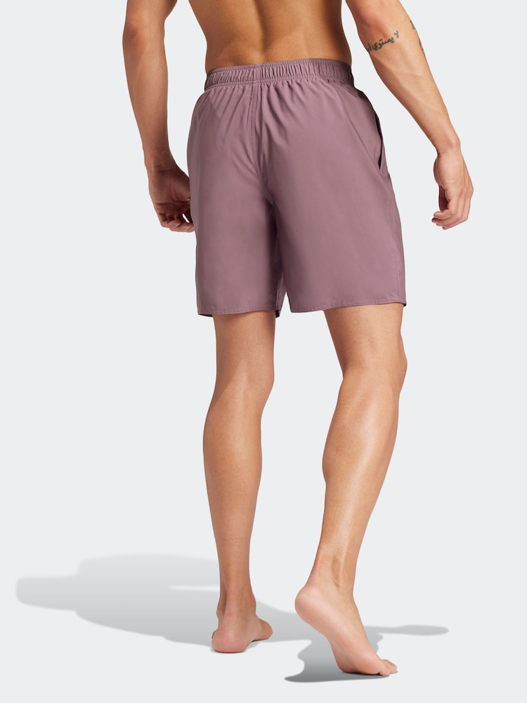 Lila - Adidas Solid CLX klassiska simshorts - Bild 2 av 6