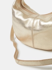 Accessorize Gold Shimmer Suede Handheld Bag - Image 2 of 2