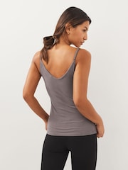 Grey V-Neck Thin Strap Vest - Image 3 of 6