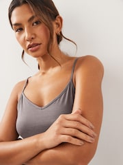 Grey V-Neck Thin Strap Vest - Image 4 of 6