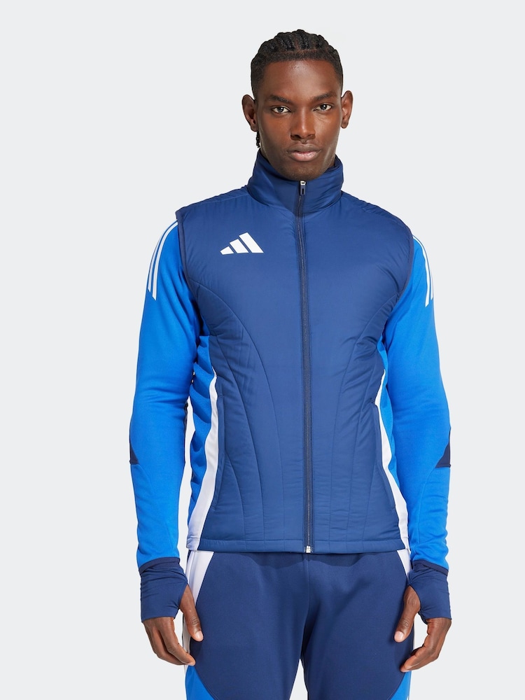 adidas Blue Tiro 24 Football Winterized Vest Gilet - Image 1 of 7