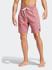 adidas Red Adicolor Essentials Solid Swim Shorts - Image 1 of 6