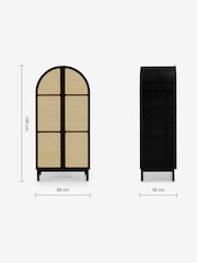 MADE.COM Black Stain Oak and Rattan Ankhara Wardrobe - Image 3 of 3