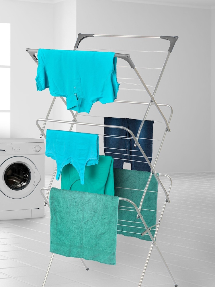 Our House Grey 3 Tier Clothes Airer - Image 1 of 4