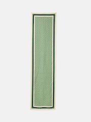 Joules Windsor Green Printed Long Silk Scarf - Image 5 of 6