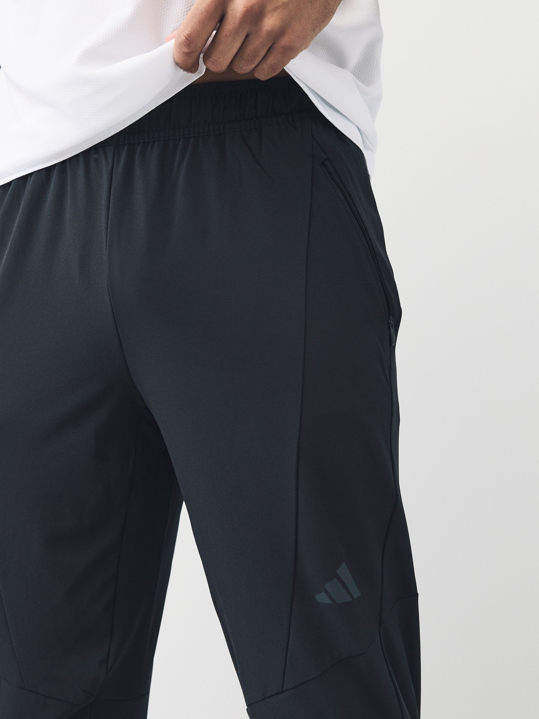 Buy adidas Black Designed for Training Hybrid Joggers from