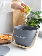Natural Elements Grey Bamboo Viscose Kitchen Compost Bin - Image 2 of 4