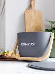 Natural Elements Grey Bamboo Viscose Kitchen Compost Bin - Image 4 of 4