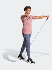 adidas Blue Designed for Training Hybrid Joggers - Image 3 of 6