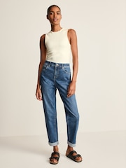 Ecru Double Layered Super Soft Ribbed Tank Vest Top - Image 2 of 7