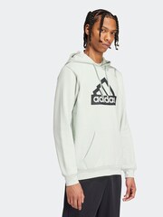 adidas Green Modern Essentials Graphic Hoodie - Image 3 of 7