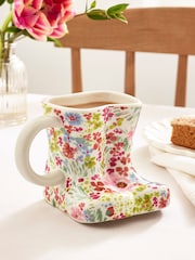 Pink Floral Welly Mug - Image 1 of 3